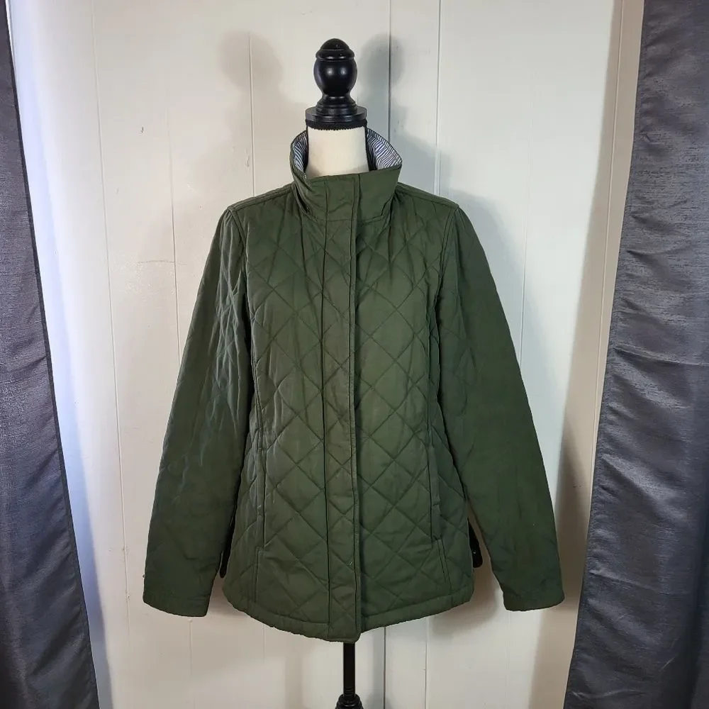 VINEYARD VINES Olive Green Quilted Heavy Outdoor Jacket Size Medium - Picture 1 of 3